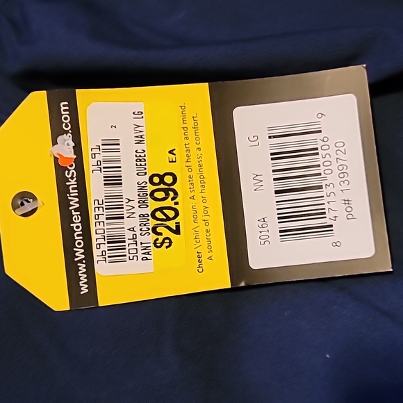 WonderWink  Navy Blue Scrubs Pants NWT - Picture 5 of 5